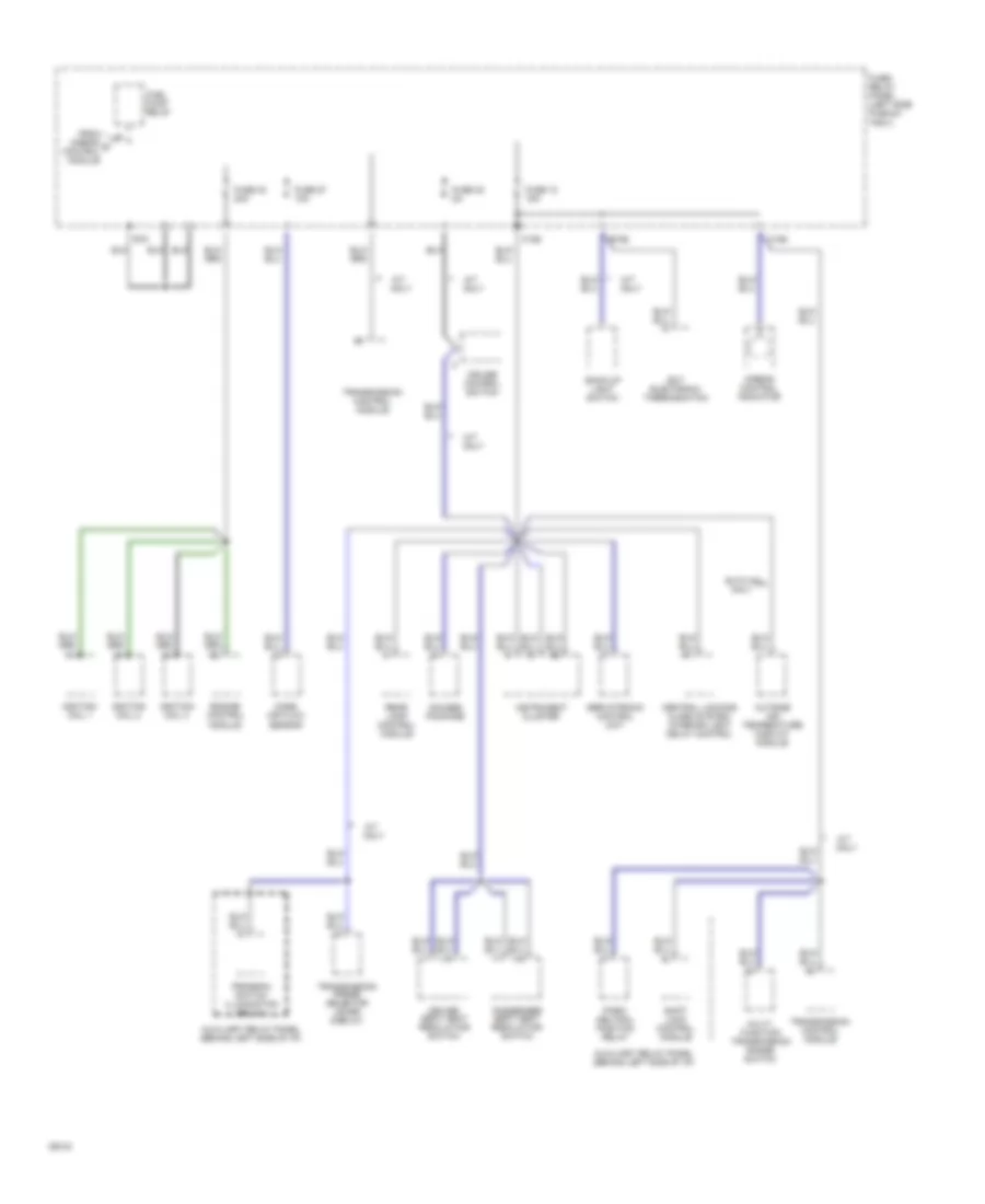 Power Distribution Wiring Diagram 4 of 4 for Audi 90 CS 1994