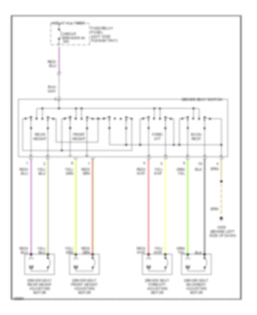 Left Power Seat Wiring Diagram for Audi 90 CS 1994