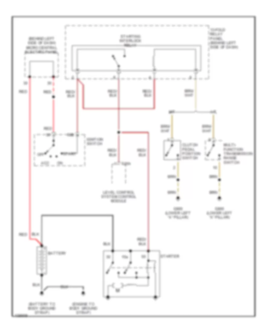 Starting Wiring Diagram for Audi A6 2001