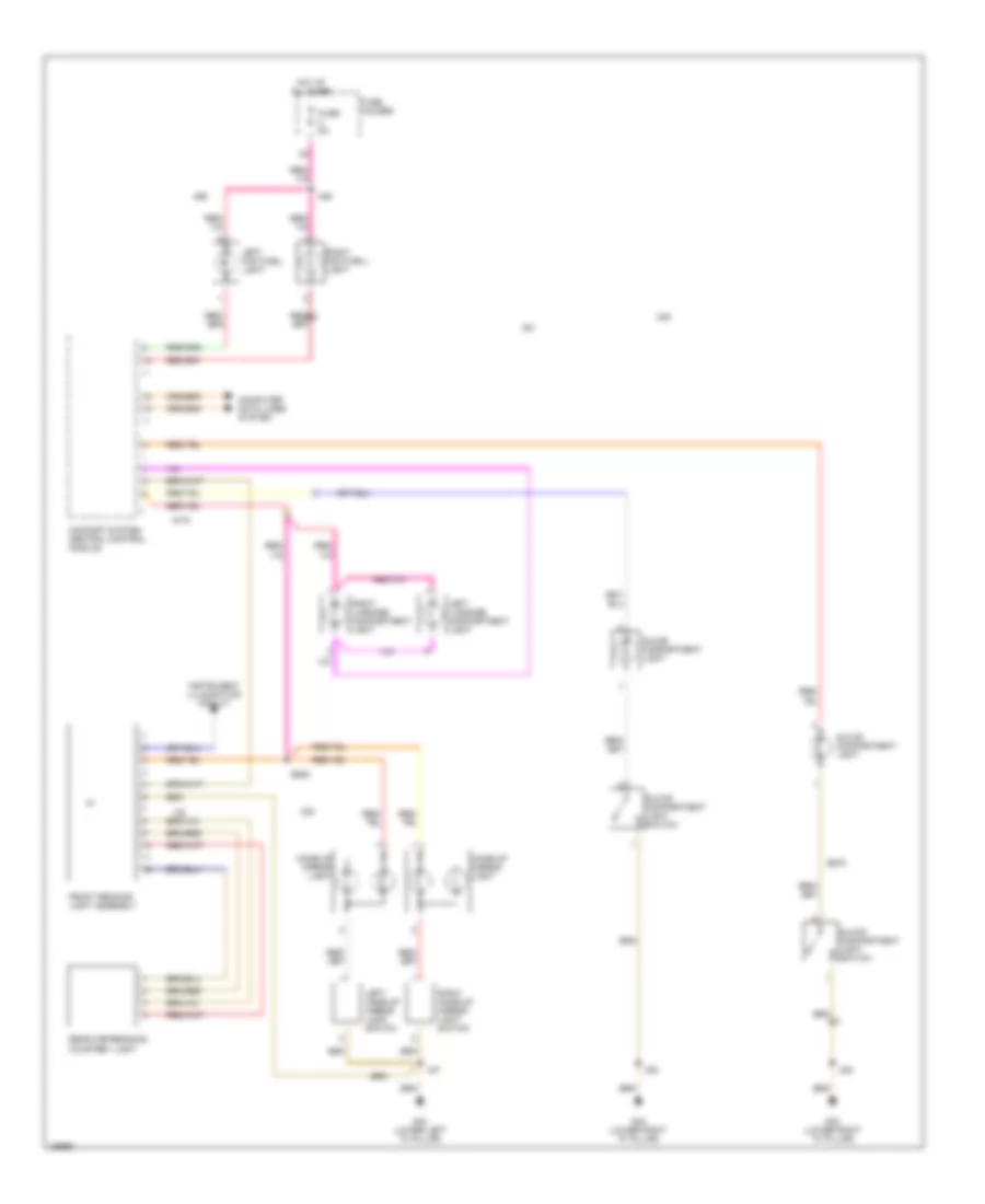 Courtesy Lamps Wiring Diagram, Except Avant (1 of 2) for Audi A4 2002