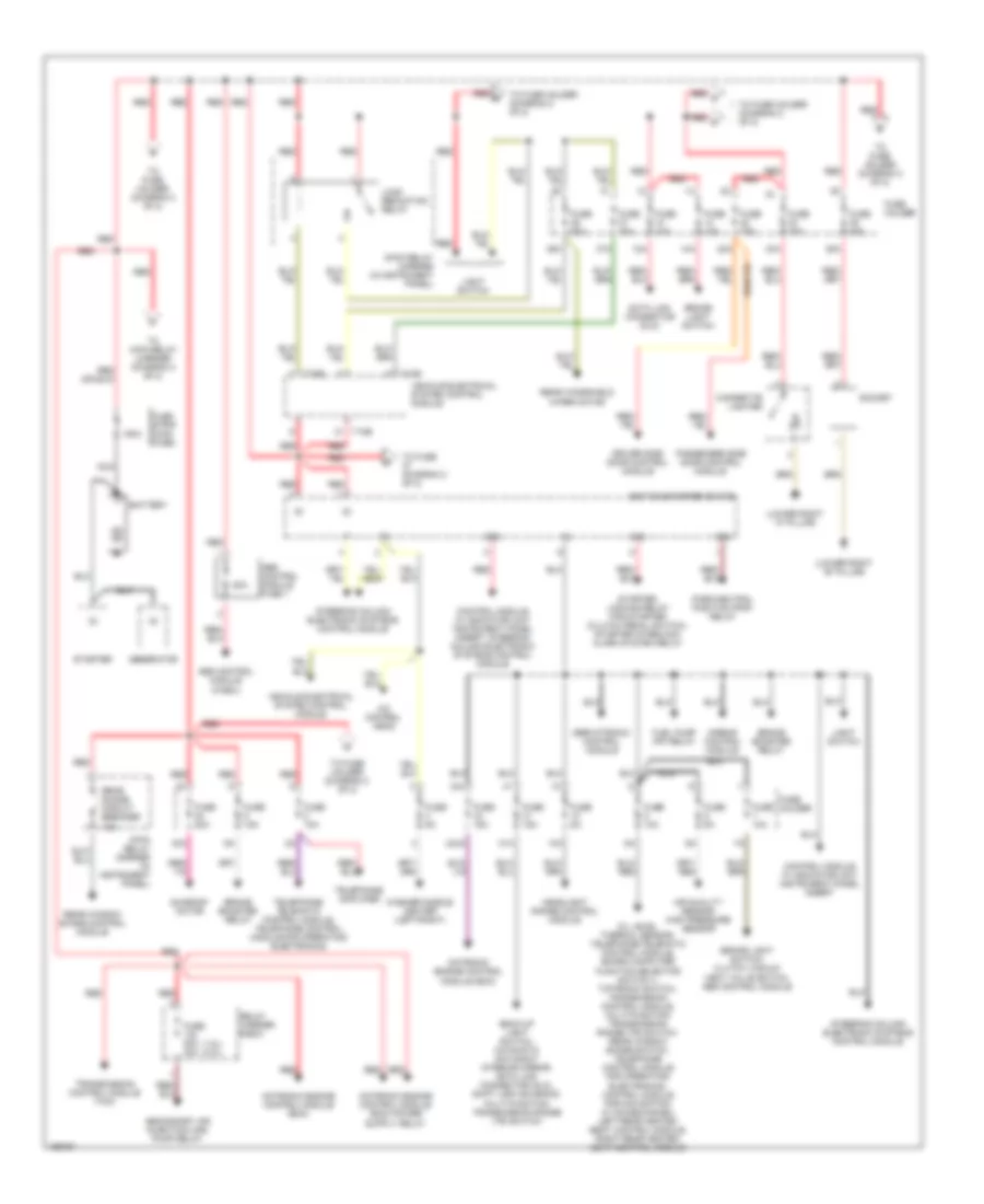Power Distribution Wiring Diagram 1 of 2 for Audi A4 2002