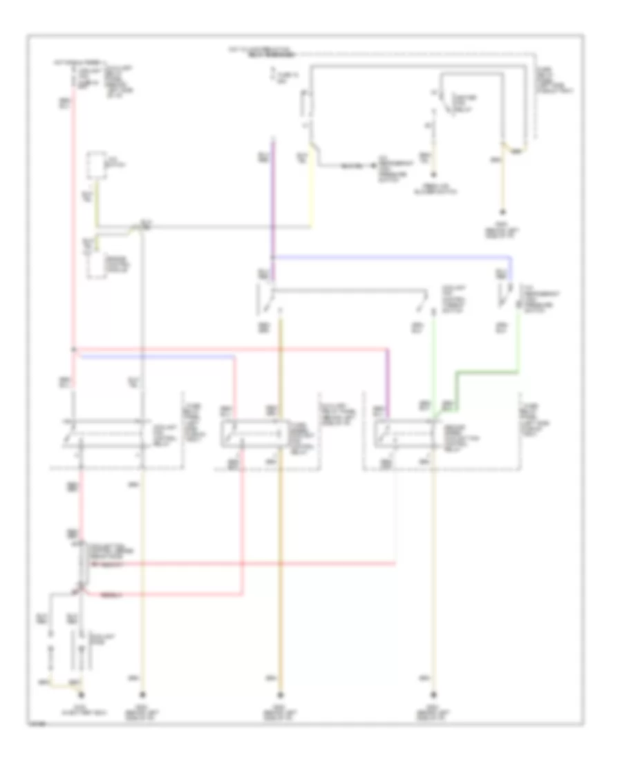 Cooling Fan Wiring Diagram, AT with Manual AC for Audi 90 CS Quattro 1994