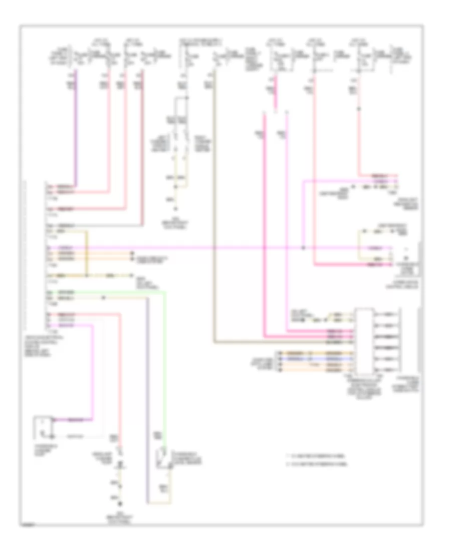 Электросхема стеклоочистителя, дворников и омывателя для Audi A8 L 2012