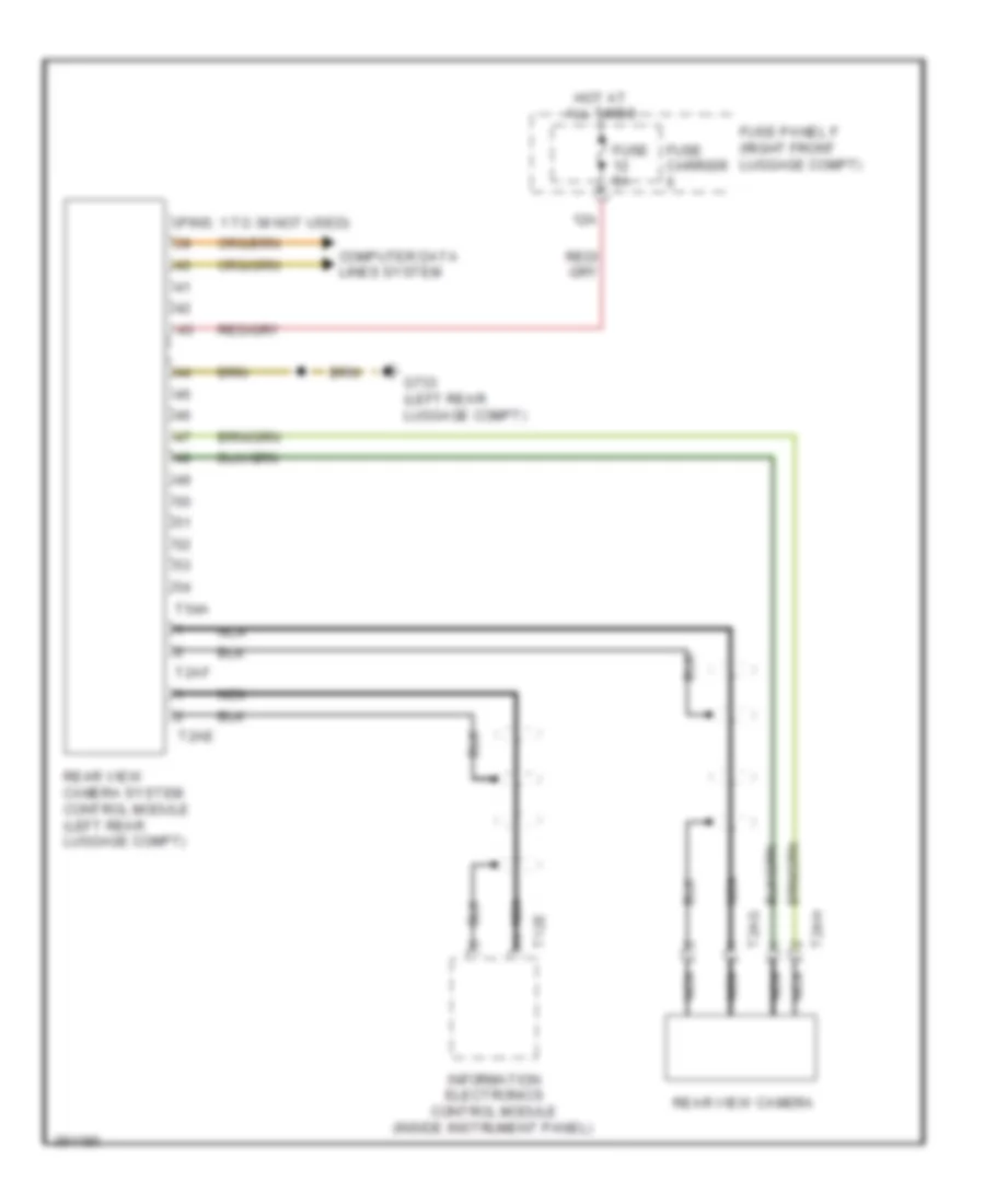 Rear Camera Wiring Diagram for Audi A8 L 2012