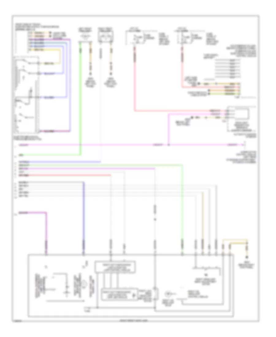 Headlights Wiring Diagram, with Bi-Xenon without Cornering Headlights (2 of 2) for Audi A4 2014