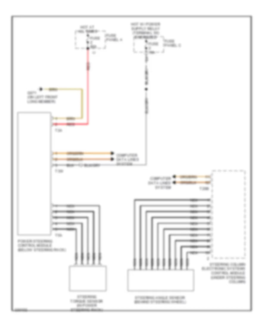 Electronic Power Steering Wiring Diagram for Audi A3 2.0 TDI 2010