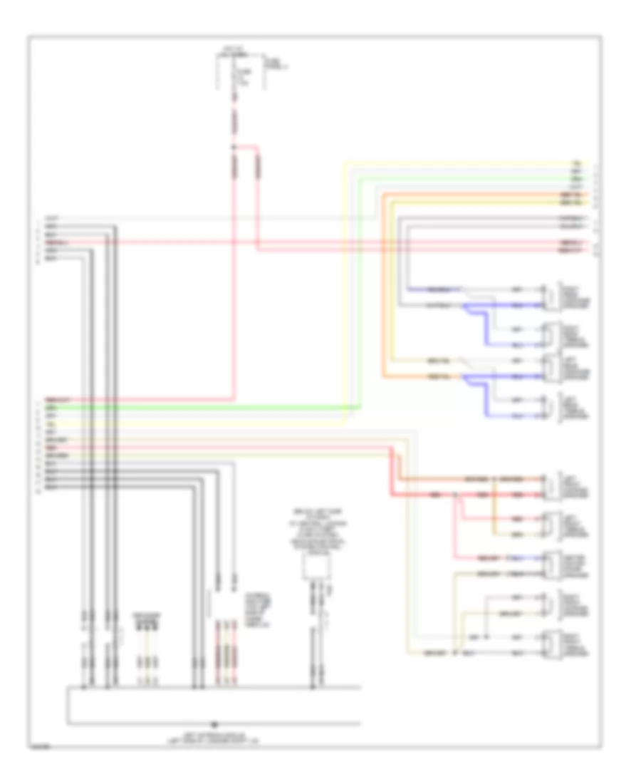Radio Wiring Diagram, with RNS-E with Amplifier (2 of 3) for Audi A3 2.0 TDI 2010