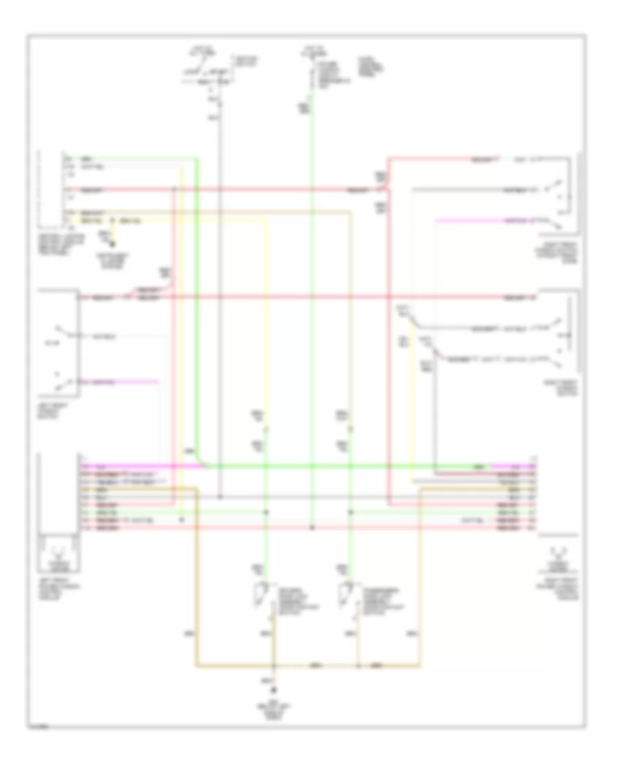 Power Windows Wiring Diagram for Audi TT Quattro 2006