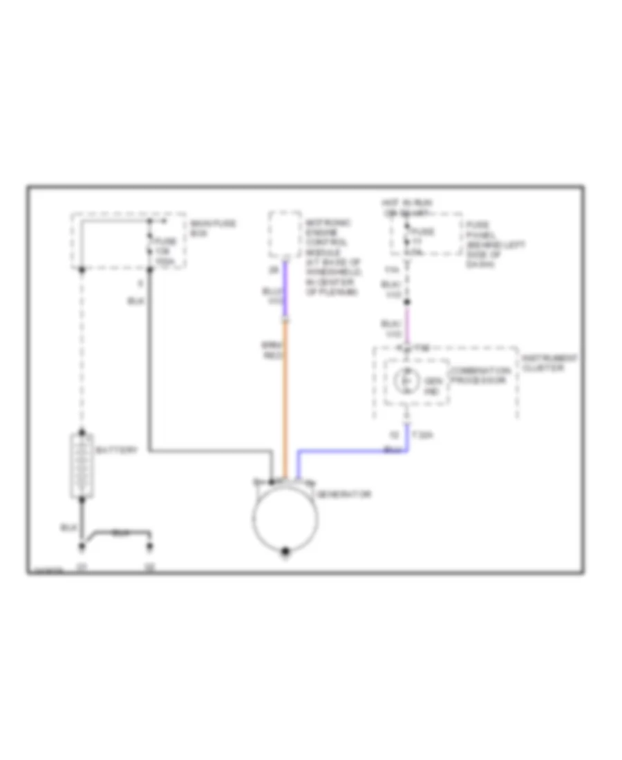 Charging Wiring Diagram for Audi TT Quattro 2006