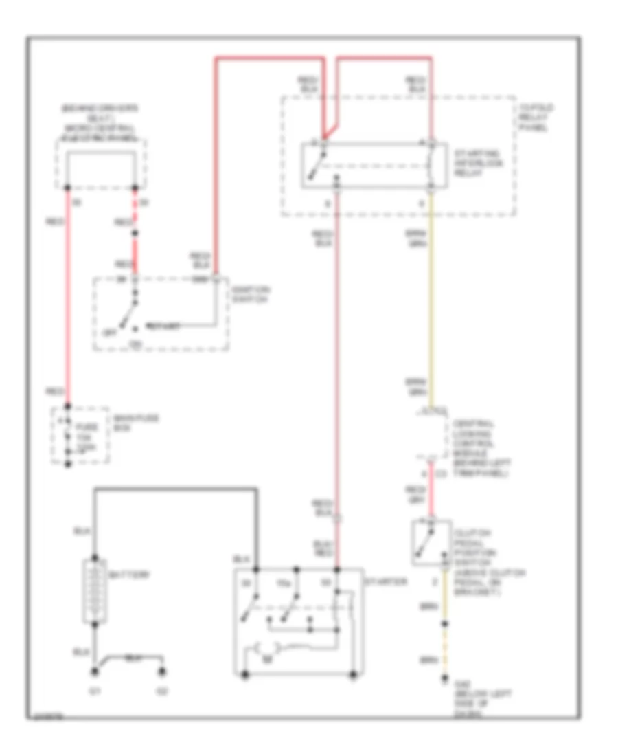 Starting Wiring Diagram M T for Audi TT Quattro 2006