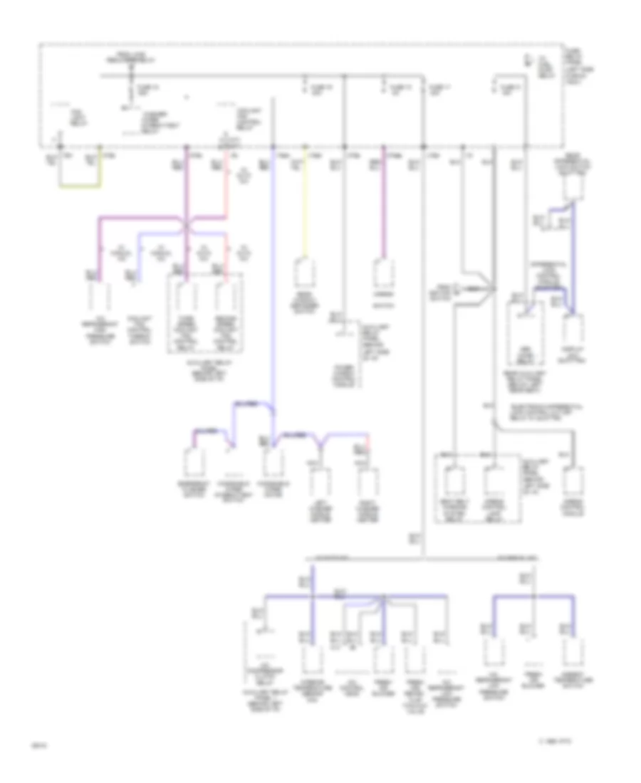 Power Distribution Wiring Diagram 3 of 4 for Audi 90 S 1994