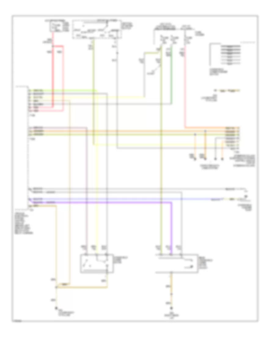 Электросхема стеклоочистителя, дворников и омывателя для Audi A4 Quattro 2002