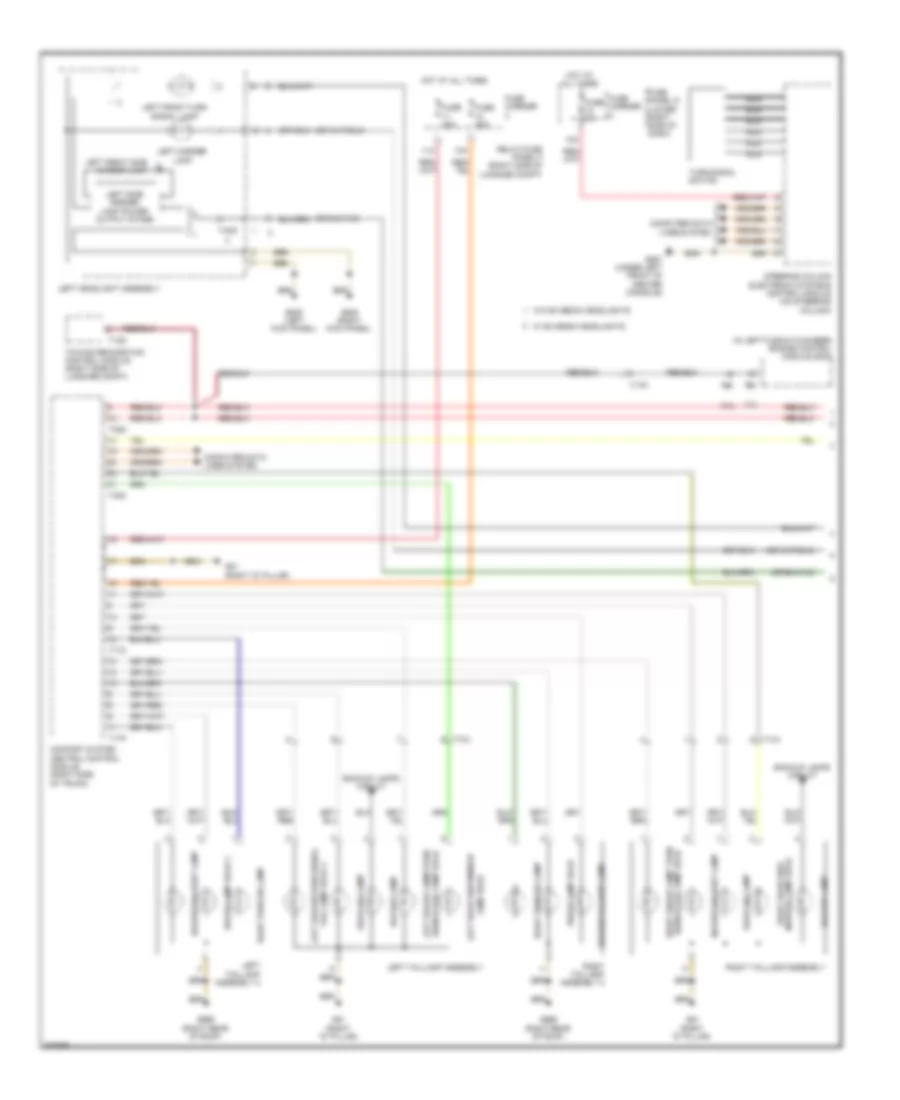 Exterior Lamps Wiring Diagram (1 of 2) for Audi Q5 2.0T 2012