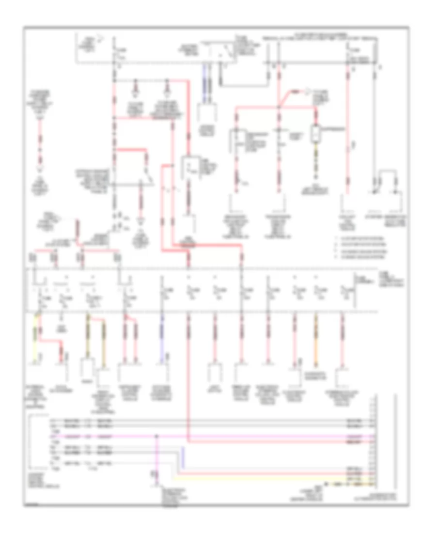 Power Distribution Wiring Diagram (2 of 7) for Audi Q5 2.0T 2012