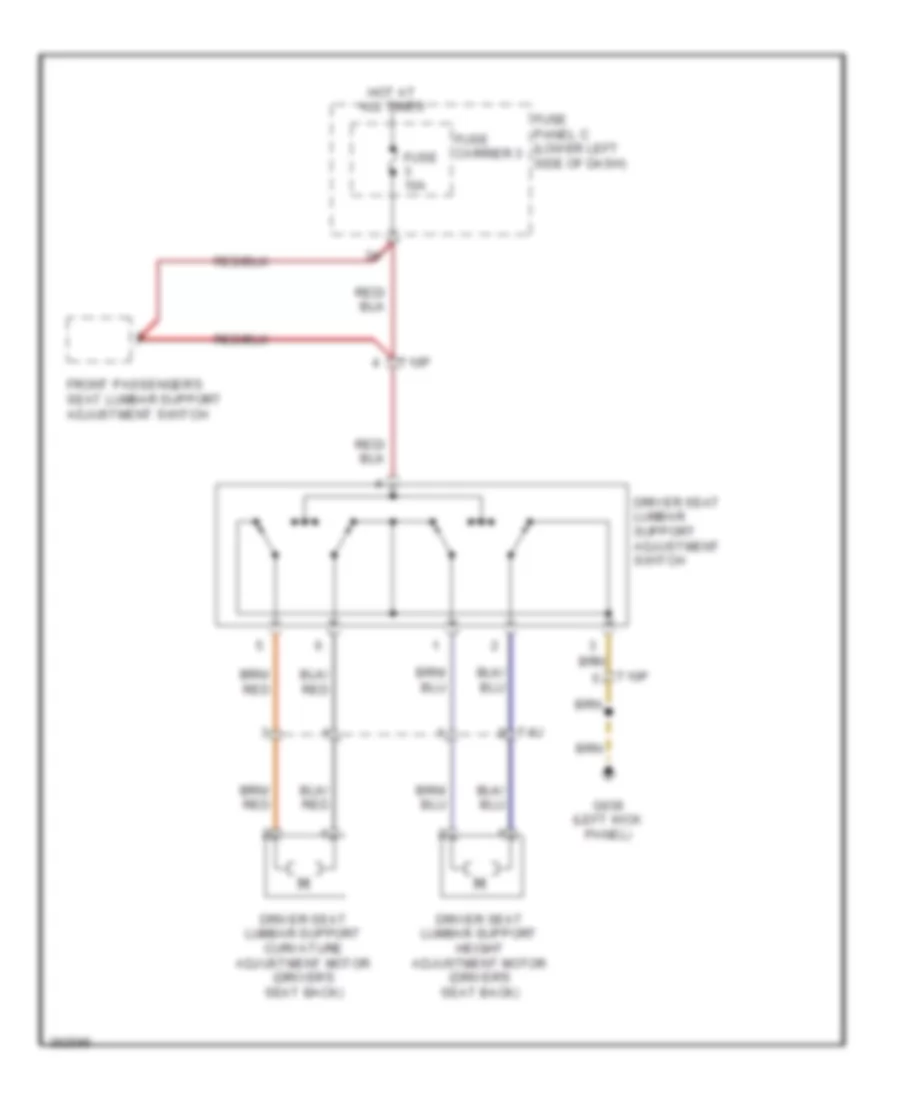Driver s Lumbar Wiring Diagram for Audi Q5 2 0T 2012