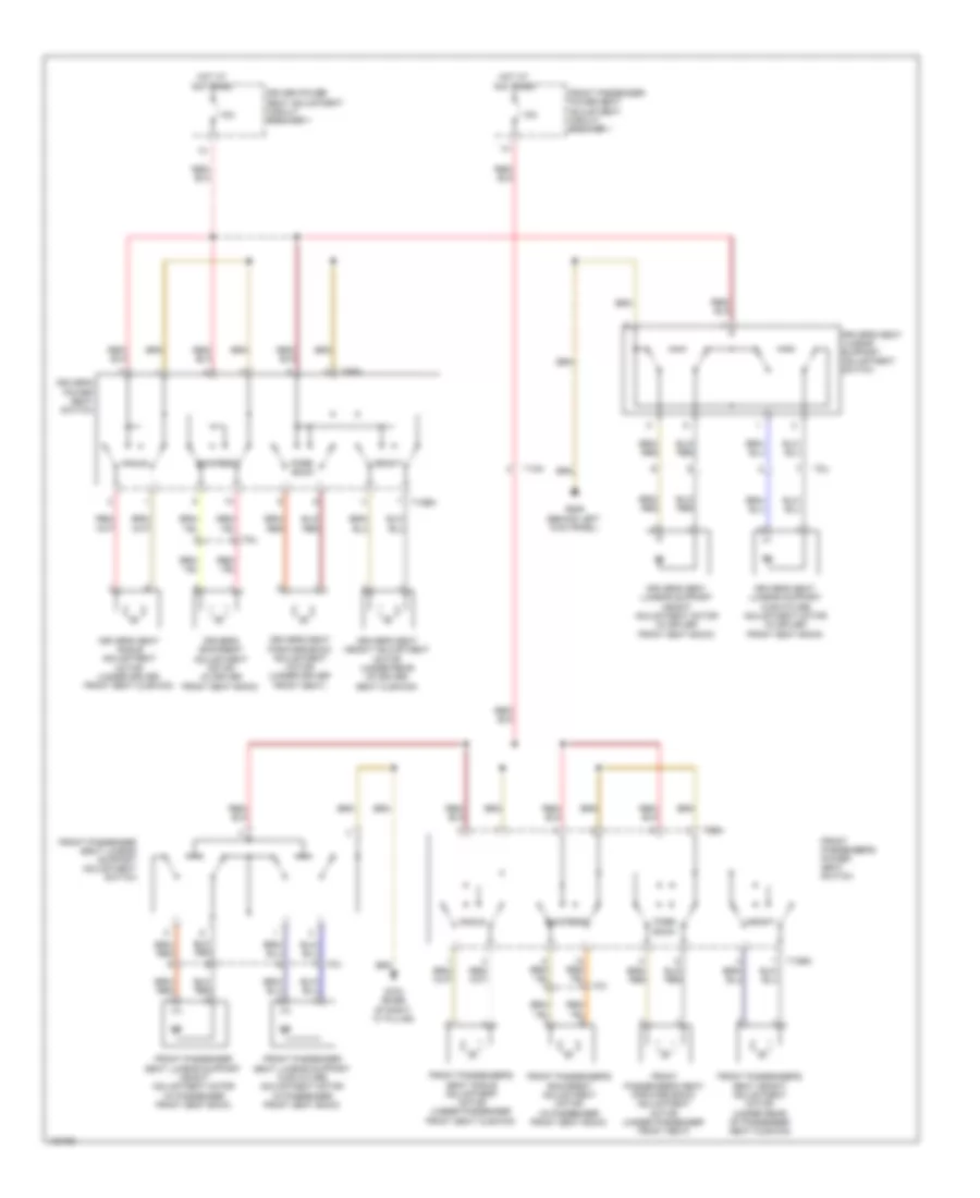 Power Seats Wiring Diagram for Audi A4 Premium 2014
