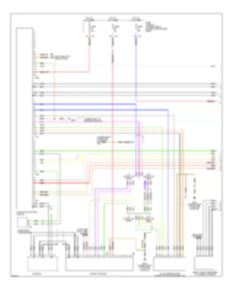 Navigation Wiring Diagram with RNS E with Amplifier 1 of 2 for Audi A3 2007