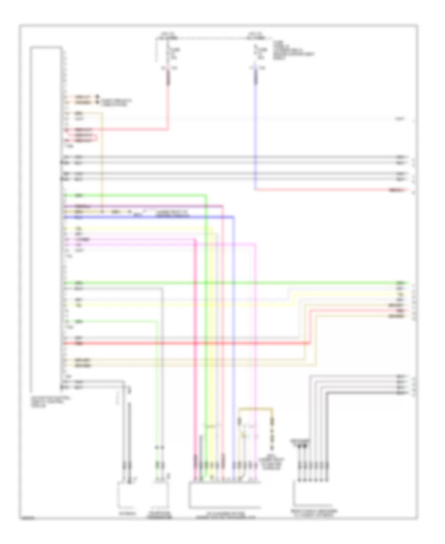 Navigation Wiring Diagram, without RNS-E with Amplifier (1 of 2) for Audi A3 2007