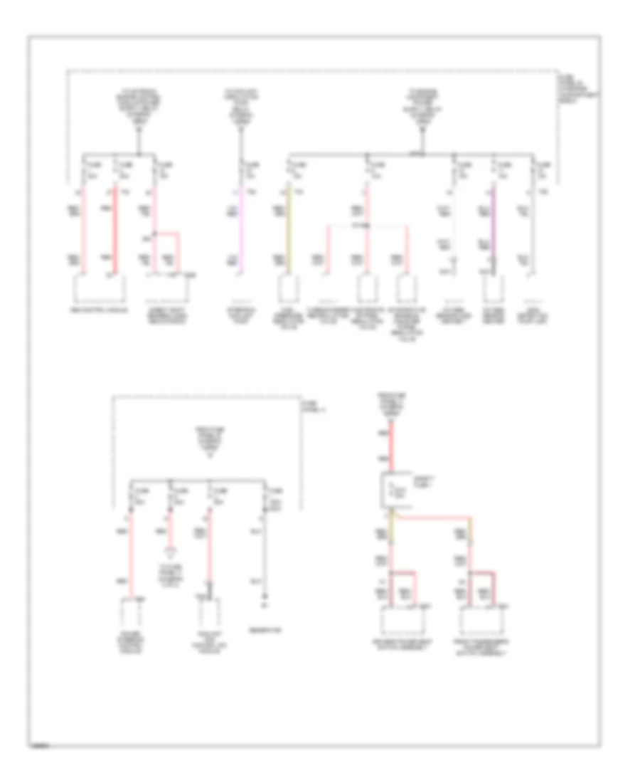 2.0L Turbo, Power Distribution Wiring Diagram (2 of 4) for Audi A3 2007