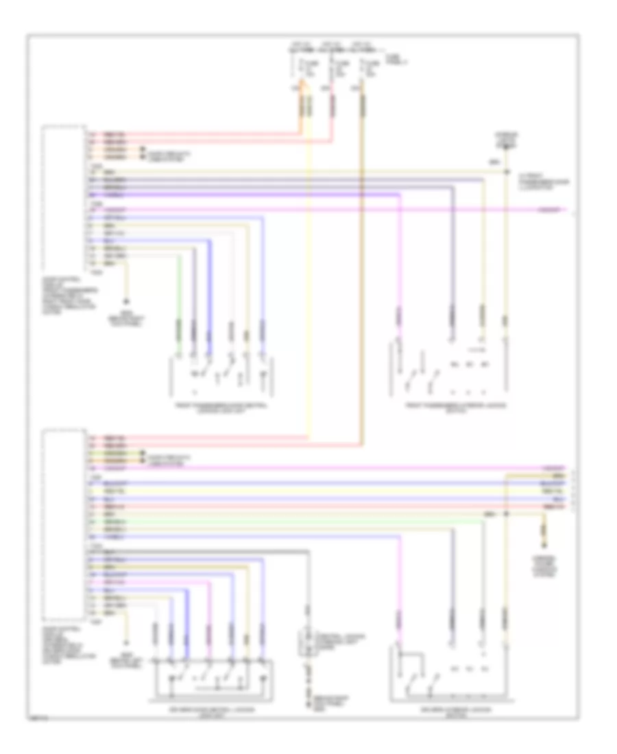 Power Door Locks Wiring Diagram Late Production 1 of 2 for Audi A3 2007