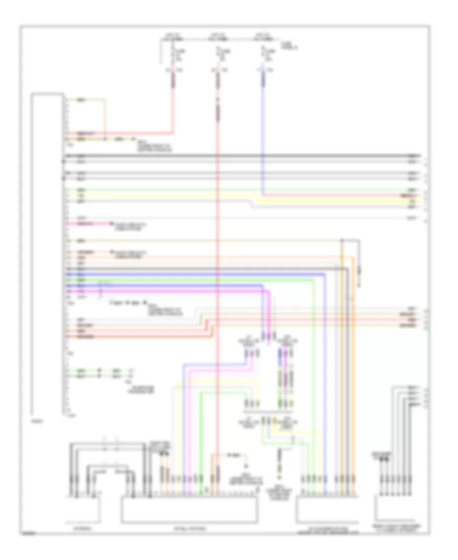 Radio Wiring Diagram, with Amplifier Early Production (1 of 2) for Audi A3 2007