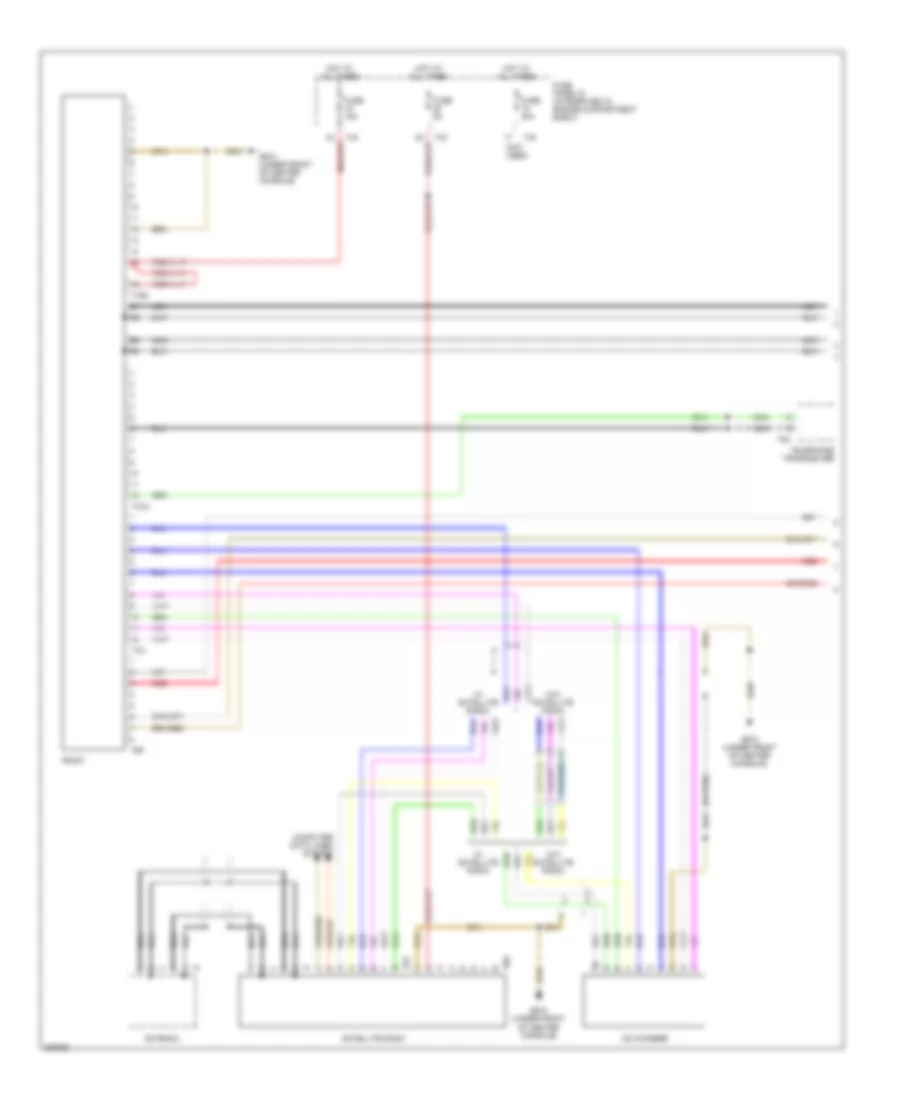 Radio Wiring Diagram, without Amplifier Late Production (1 of 2) for Audi A3 2007