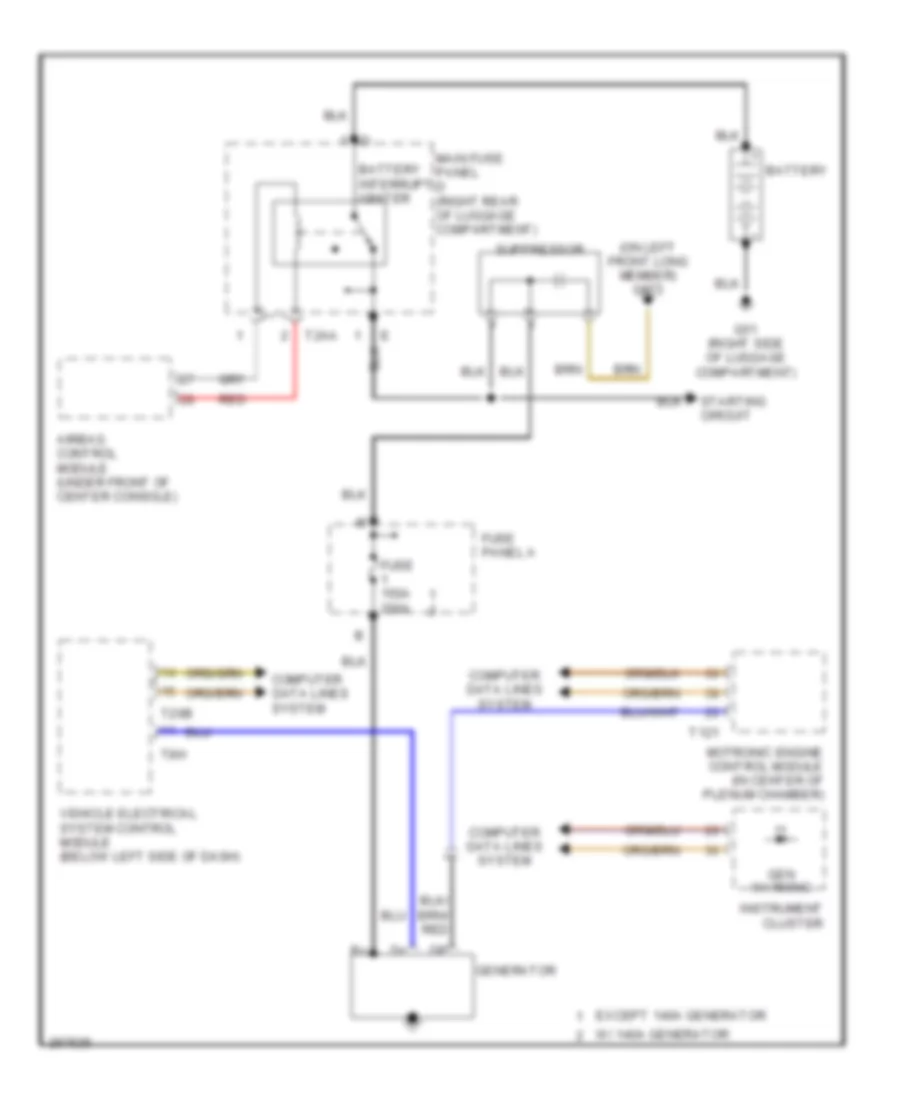3.2L, Charging Wiring Diagram for Audi A3 2007