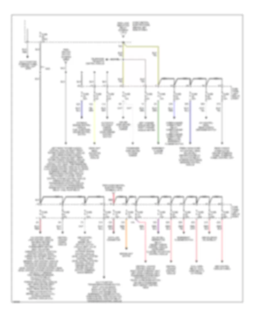 Power Distribution Wiring Diagram (2 of 3) for Audi A6 2002