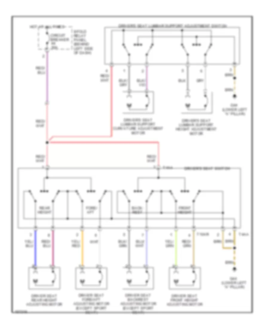 Driver Seat Wiring Diagram for Audi A6 2002