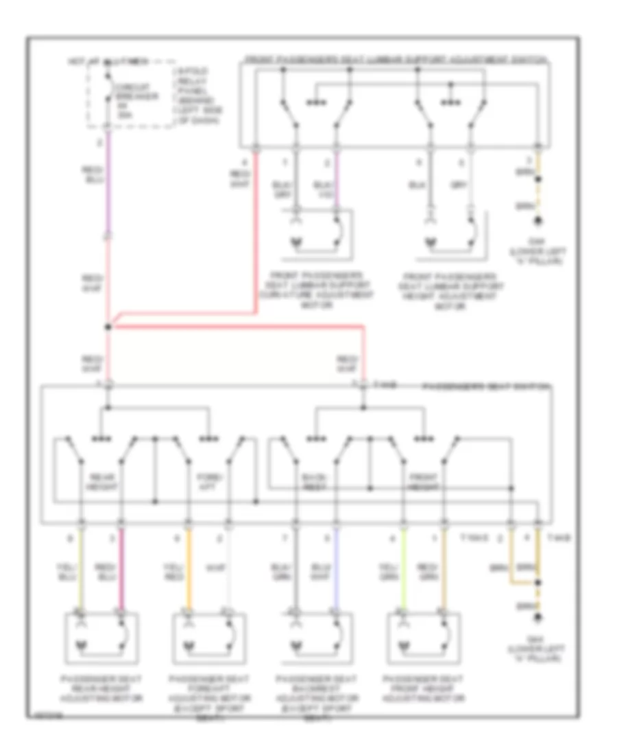 Passenger Seat Wiring Diagram for Audi A6 2002