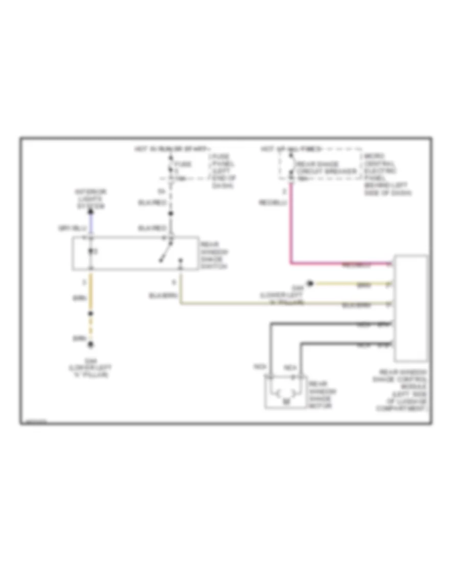 Rear Window Sun Shade Wiring Diagram for Audi A6 2002