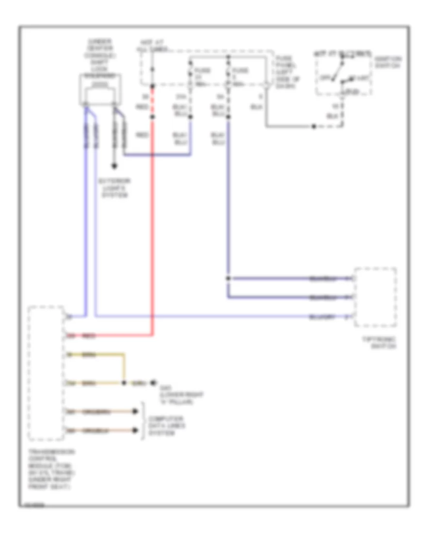 3 0L Shift Interlock Wiring Diagram without CVT for Audi A6 2002