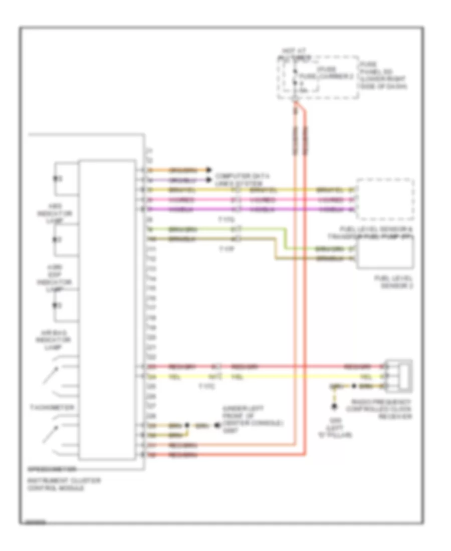 Instrument Cluster Wiring Diagram for Audi Q5 3.2 2012