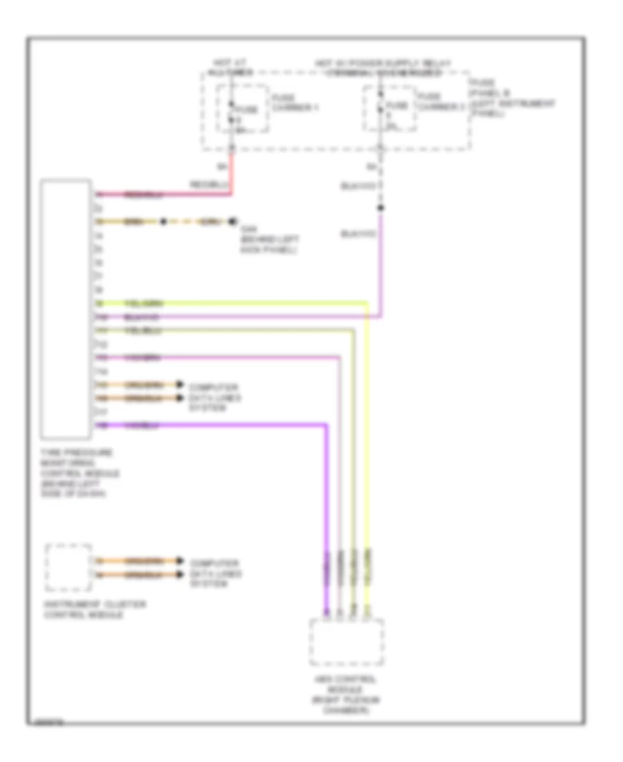 Warning Systems Wiring Diagram for Audi Q7 3.0 TDI 2012