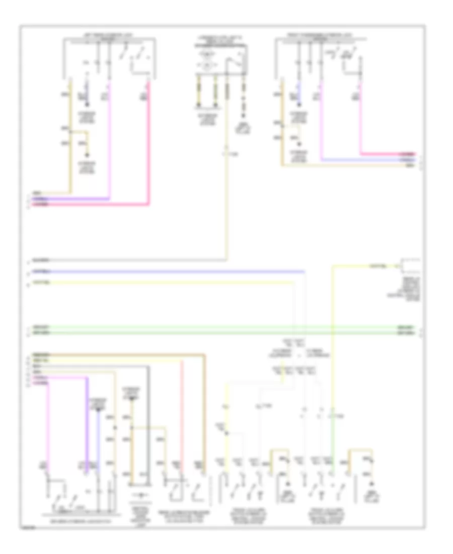 Power Door Locks Wiring Diagram (2 of 3) for Audi Q7 3.0 TDI 2012