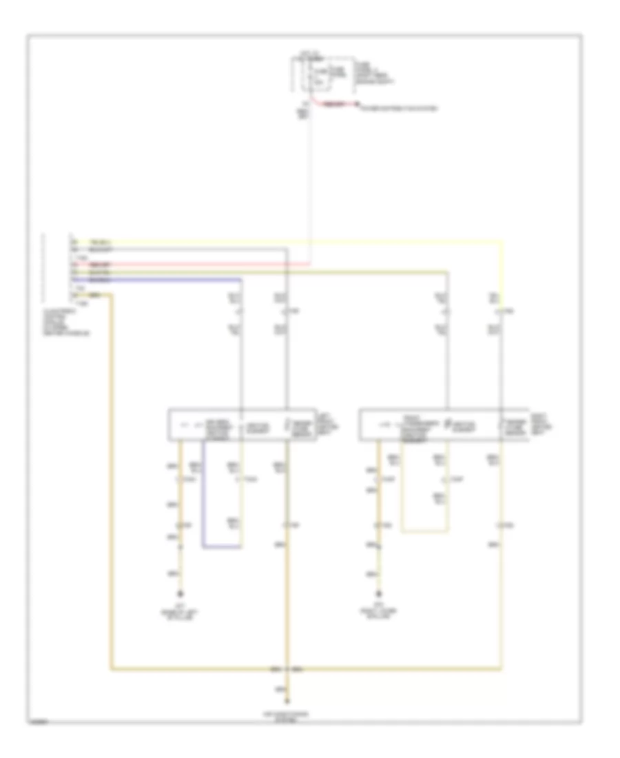 Front Heated Seats Wiring Diagram, without Ventilation for Audi Q7 3.0 TDI 2012