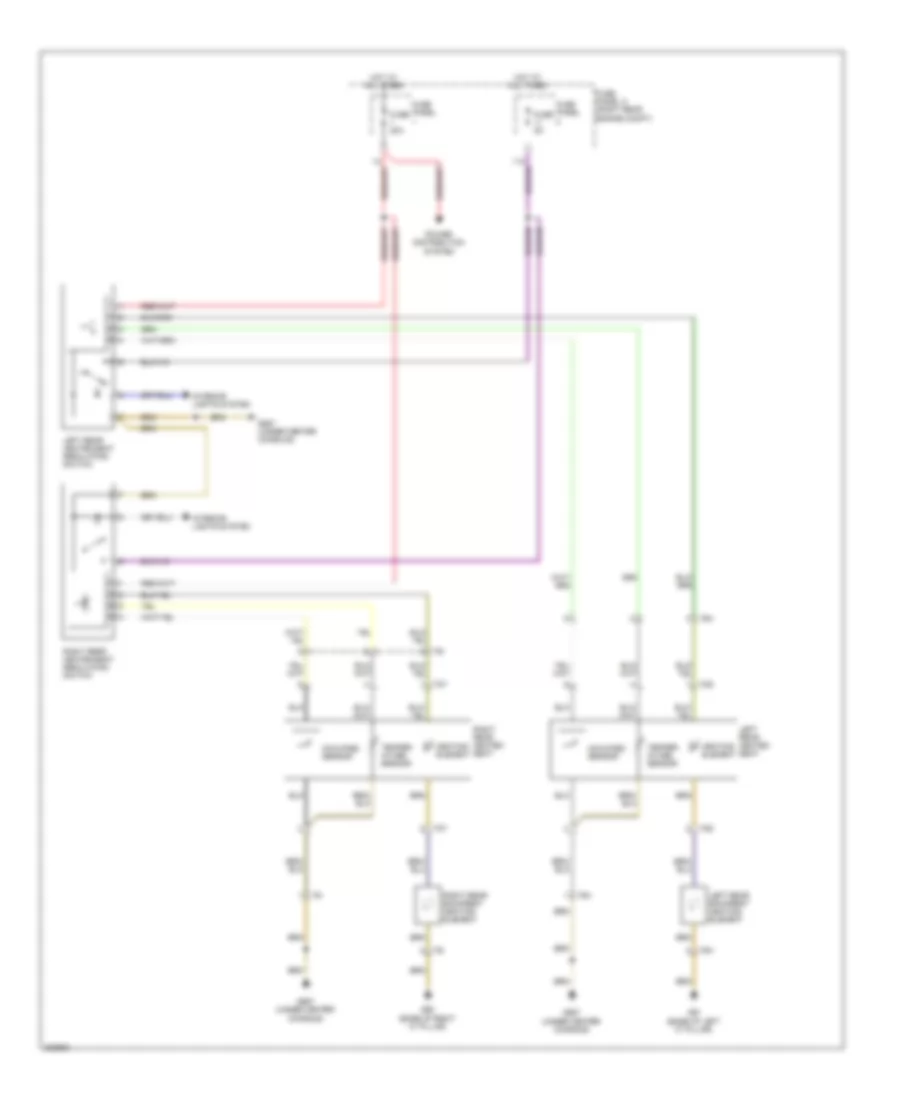 Rear Heated Seats Wiring Diagram, without Rear Climatronic for Audi Q7 3.0 TDI 2012