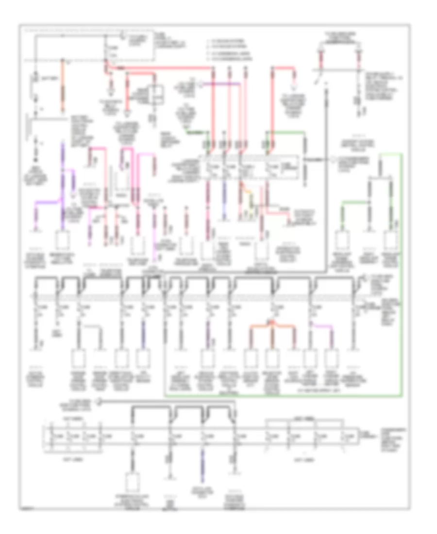 Power Distribution Wiring Diagram 1 of 6 for Audi A4 2 0T 2010
