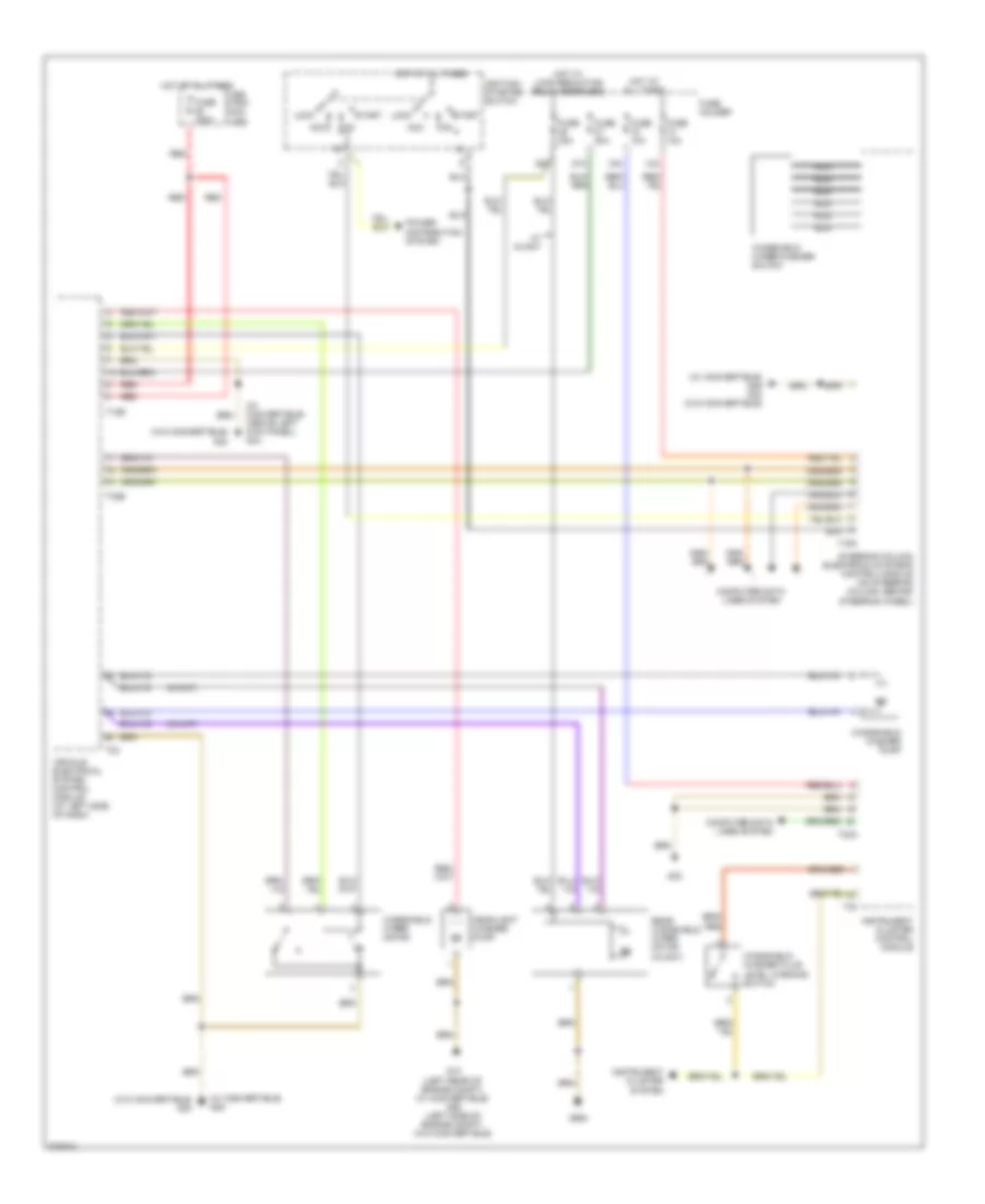 Wiper Washer Wiring Diagram for Audi A4 2007