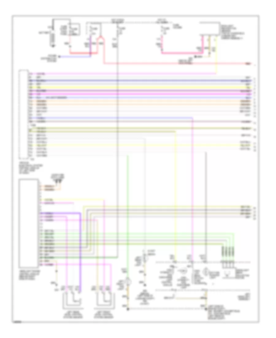 Headlamps  Fog Lamps Wiring Diagram, with Bi-Xenon Headlights Wiring Diagram (1 of 2) for Audi A4 2007