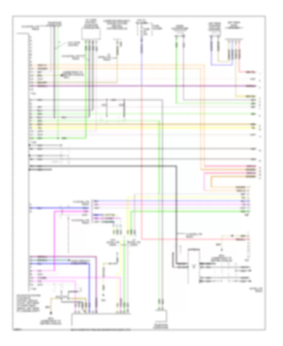 Navigation Wiring Diagram, Except Convertible with Bose (1 of 2) for Audi A4 2007