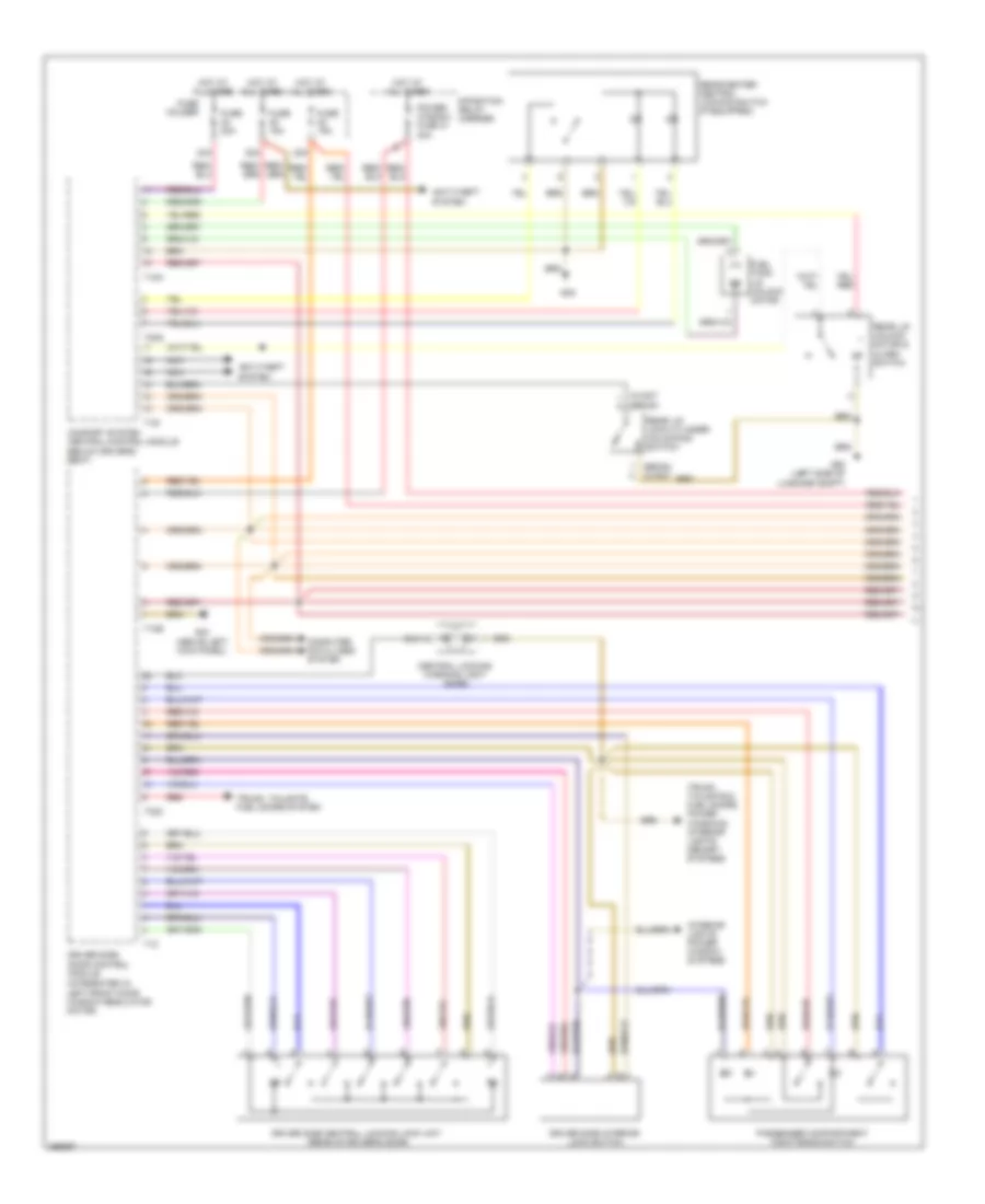 Power Door Locks Wiring Diagram, Except Convertible, with Rear Power Windows (1 of 2) for Audi A4 2007