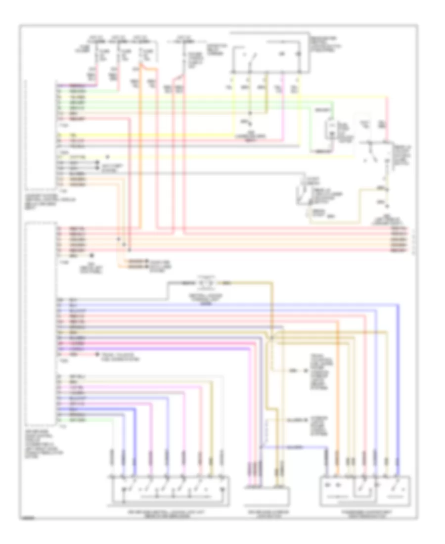 Power Door Locks Wiring Diagram, Except Convertible, without Rear Power Windows (1 of 2) for Audi A4 2007