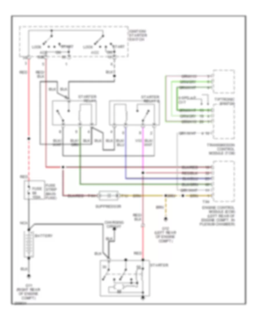 3.2L, Starting Wiring Diagram, with AT for Audi A4 2007