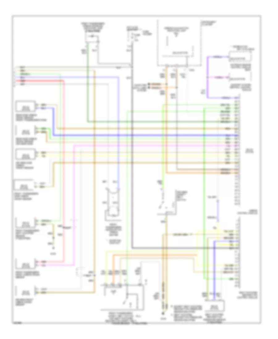 Supplemental Restraints Wiring Diagram, Except Convertible (2 of 2) for Audi A4 2007