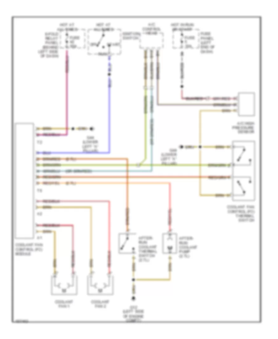 4.2L, Cooling Fan Wiring Diagram for Audi A6 Quattro 2002