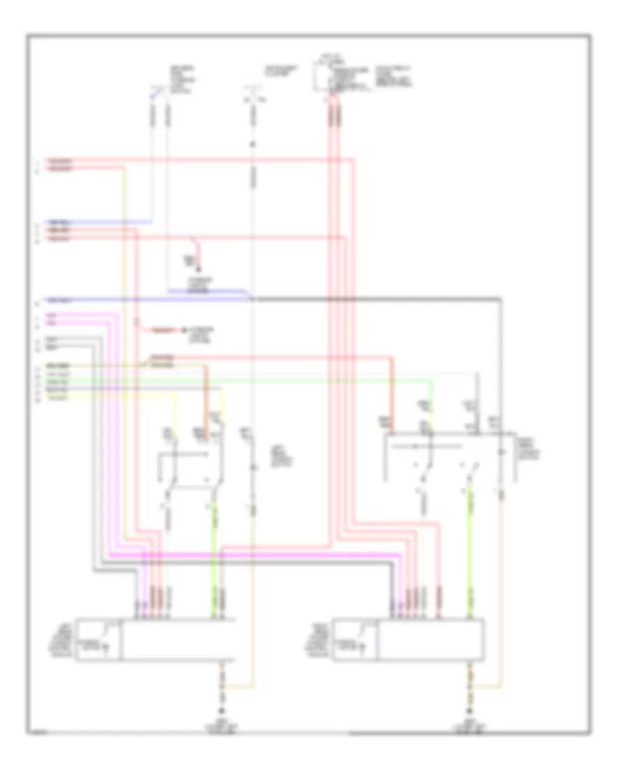 Power Windows Wiring Diagram (2 of 2) for Audi A6 Quattro 2002