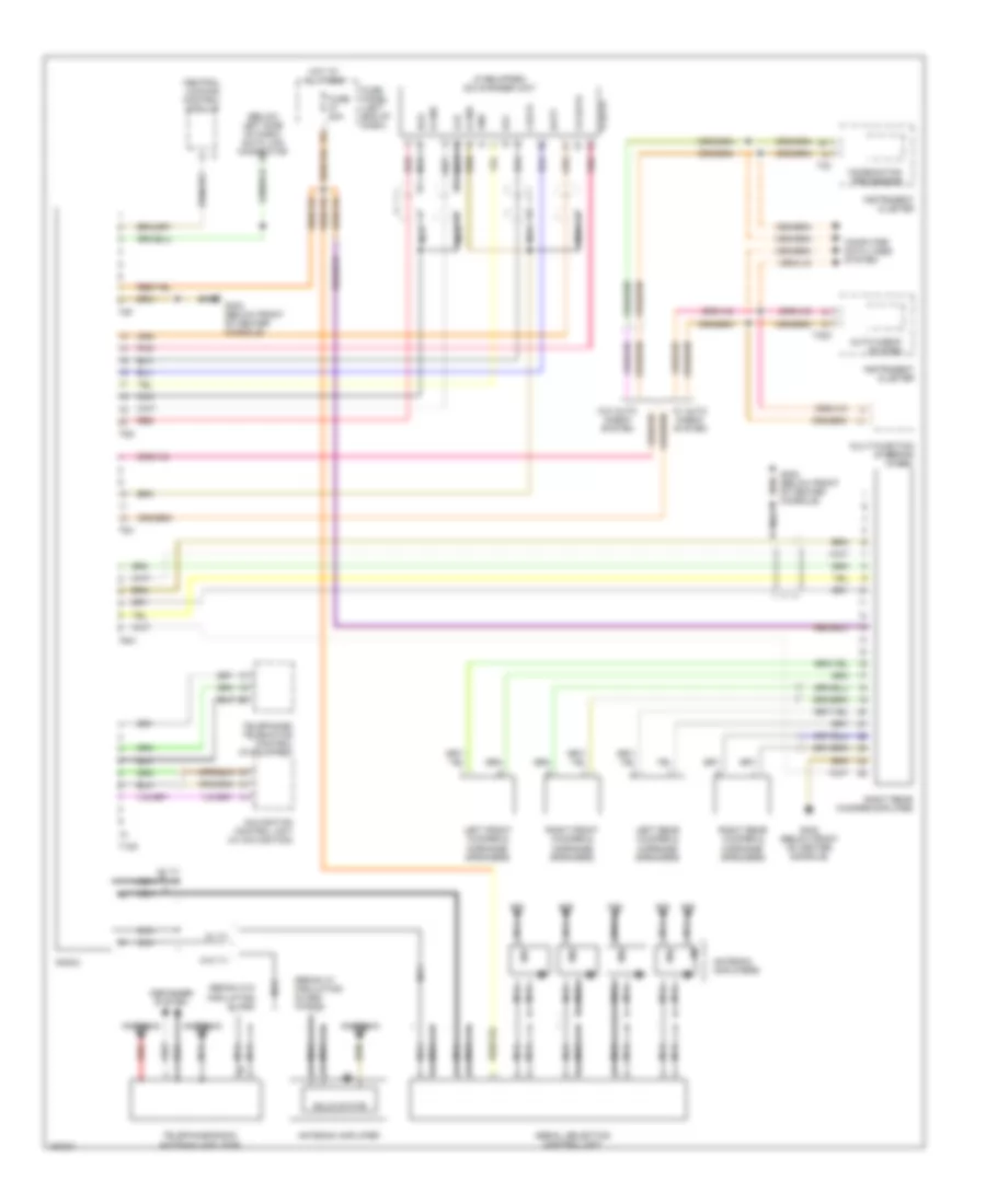 Radio Wiring Diagram, Bose for Audi A6 Quattro 2002