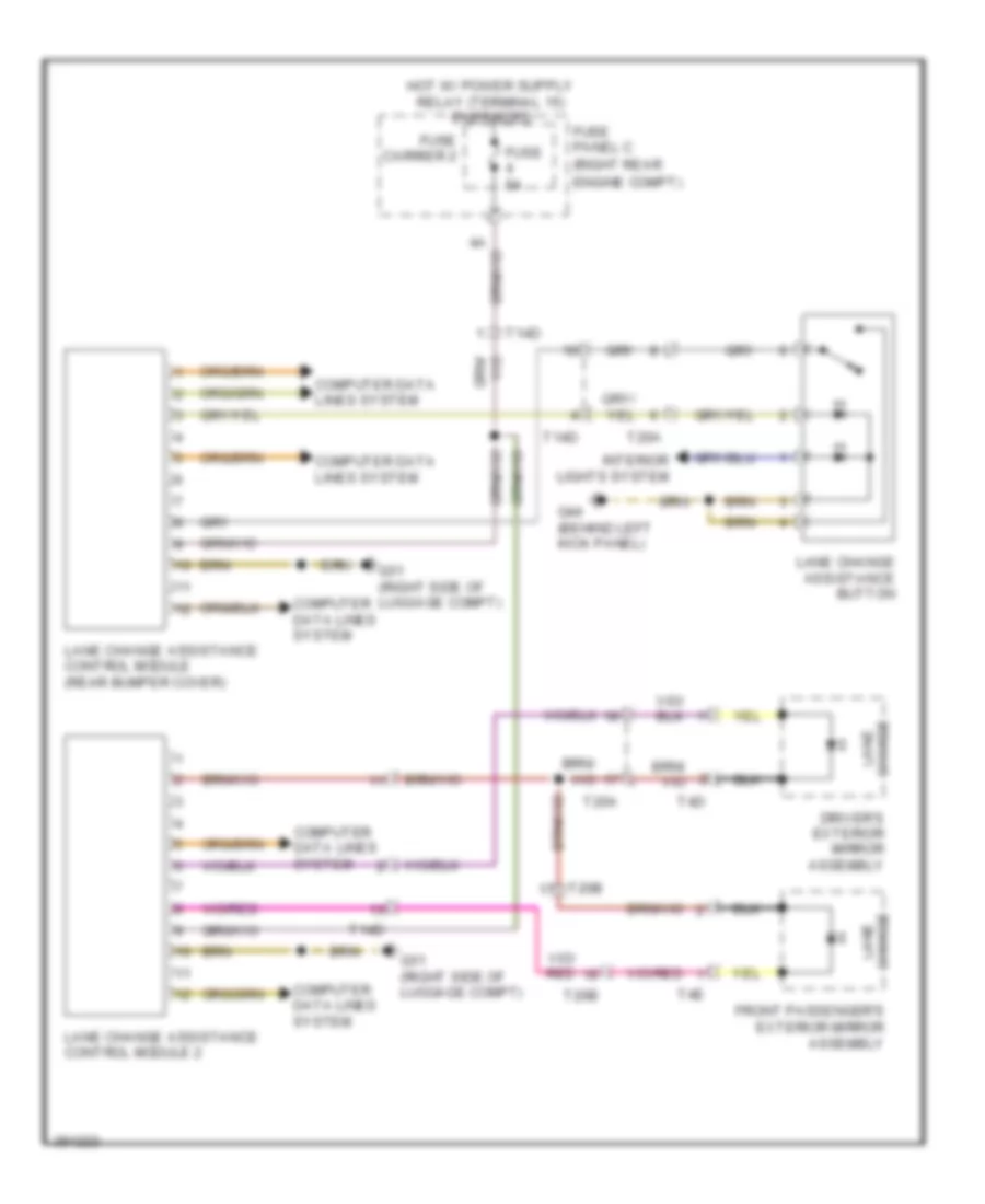 Lane Change Assistance Wiring Diagram for Audi Q7 3 0T 2012