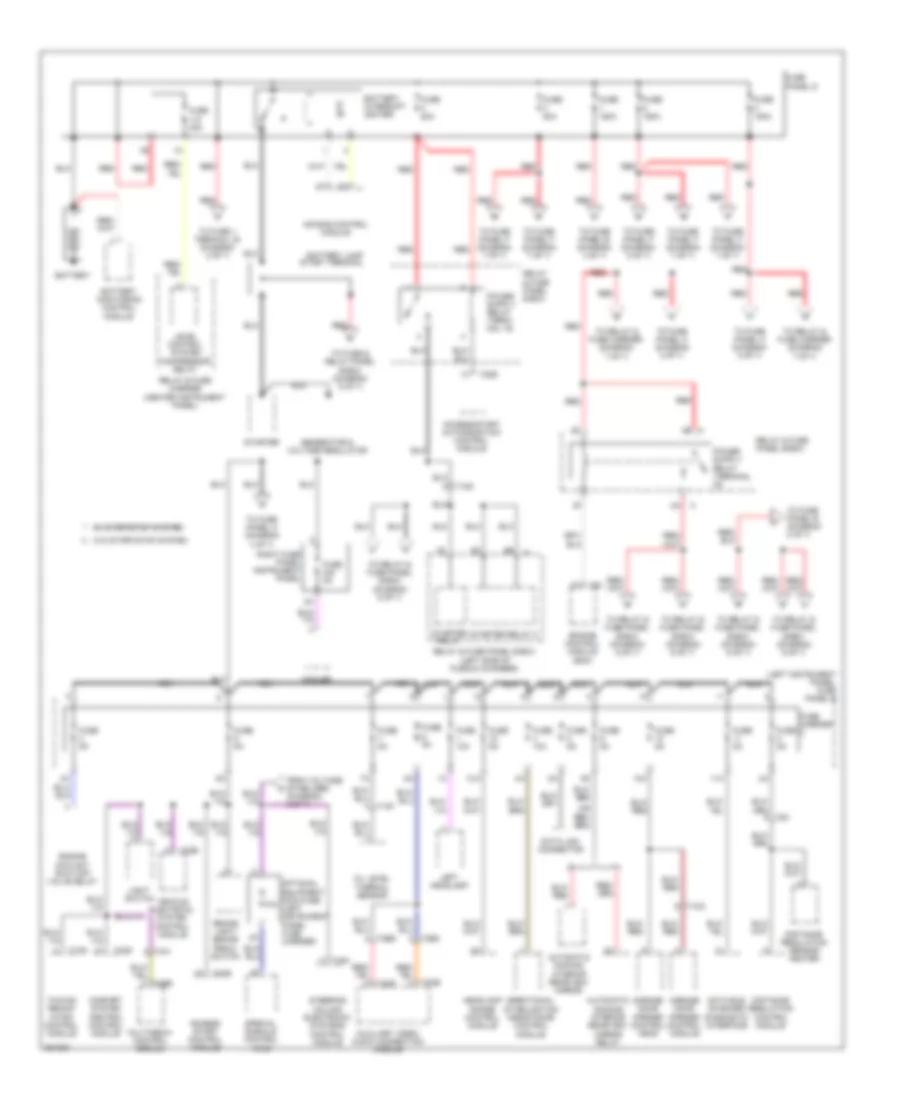 3.0L Turbo Diesel, Power Distribution Wiring Diagram (1 of 7) for Audi Q7 3.0T 2012